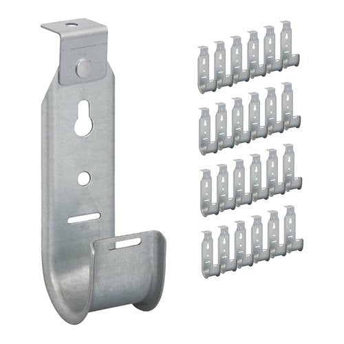 ICC ICCMSJH933 Ceiling Mount J-Hook 1-5/16\\" without Retainer Clip, Galvanized Steel Cable, 25-Pack
