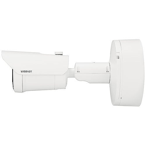 Hanwha XNO-8083R Series 6MP IR Bullet Camera, 4.4-9.3mm Motorized Varifocal Lens, White