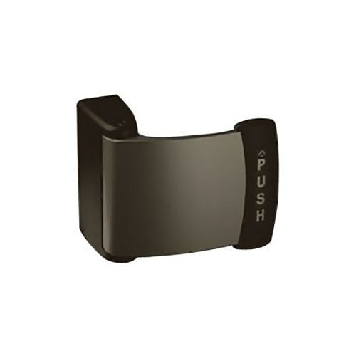 Adams Rite 4591MA02-00-313 Curved Deadlatch Paddle for 1-3/4\\" Doors, Request to Exit Switch with Electric Latch Retraction, Push to Left, Interior RHR, Exterior Left-Handed, Dark Bronze Anodized