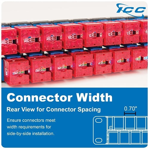 ICC IC107BP481 48-Port Blank Keystone 1U Patch Panel with 19\\" Metal Rackmount Housing for Slim Profile Keystone Jacks