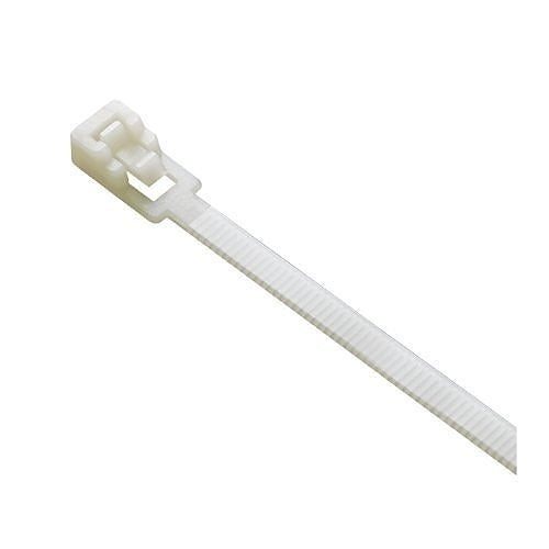 ADI PRO 0E-WT850NR Nylon Releasable Wire Ties, 8\\" Length, 50 lb Tensile Strength, 100-Pack, Natural