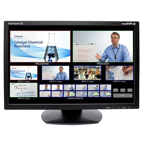 Vaddio TeleTouch 22\\" HD Touch-Screen LCD Monitor with Base, Black (999-5520-022)