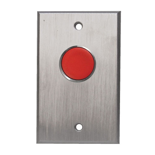 Camden CM-7010R Vandal Resistant Push Button, Spring Return, N/C, Red Button