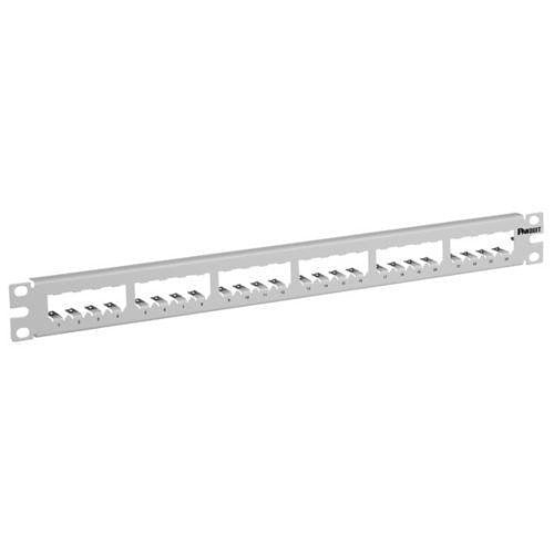 Panduit CP24WH Mini-Com Patch Panel, 24-Port, Metal, White