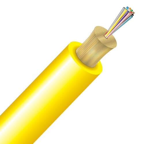 Cleerline TN012S2D9YP BendSafe Distribution Cable, Singlemode, OS2, 12 Strand, Plenum, Yellow, 1000\'