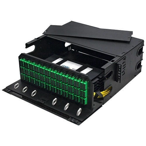 Lynn Electronics FPP-12-R4-06 4U Premium Rack Mount Fiber Patch Panel Enclosure, Unloaded