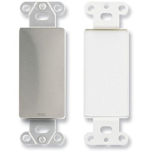 RDL DS-BLANK Decora Wall Plate with No Jack Cut Out, White