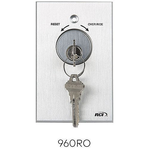 RCI 960RO-MOMA Momentary, Maintained, LED Tamper-Resistant Keyswitch with Reset/Override Image of RU-96RMOMAL8
