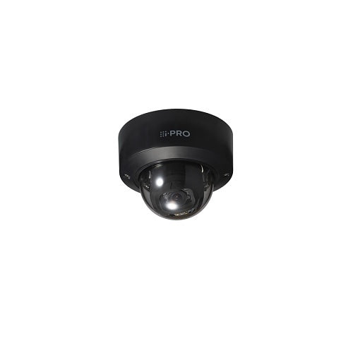 i-PRO WV-S22500-V3L1 S-Series 5MP Vandal Resistant Indoor Dome IP Camera with AI Engine, Black
