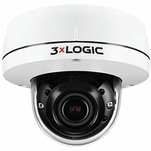 3xLOGIC VX-5M-OD-RIAW-S512 VISIX 5MP Indoor Outdoor Dome Camera with Remote Focus, IR, 2.7-13.5mm Lens, WDR, IP67 IK10, 512GB SD Card