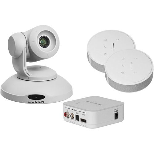 Vaddio 999-99950-600W ConferenceSHOT AV HD Video Conferencing System, Includes PTZ Camera and Two TableMIC Microphones