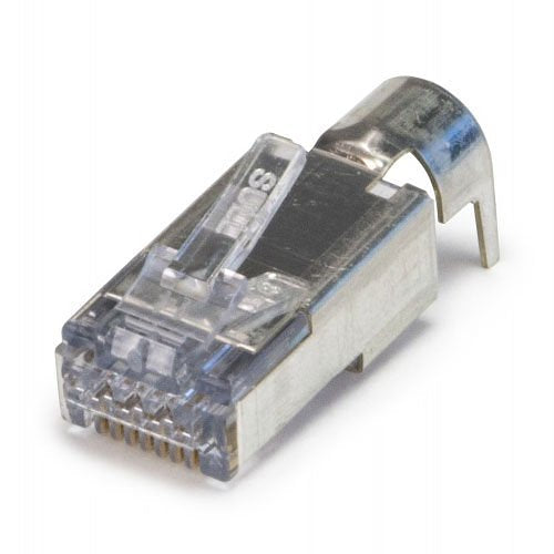 Platinum Tools 105029 ezEX48 CAT6A STP Connector with External Ground, 100-Piece