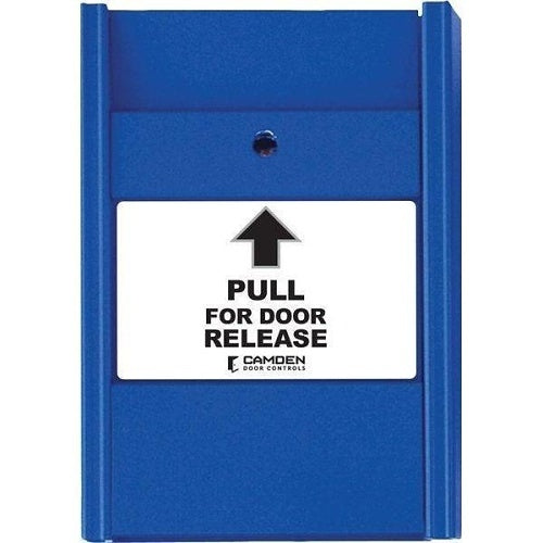 Camden CM-703U-PC CM-700 Series \'Universal\' Pull Station with Clear Lift Cover, 1-Contact N/C and 1-Contact N/O, Blue