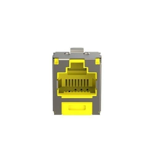Panduit CJST6X88TGYLY Mini-Com CAT6a Shielded 28-30AWG RJ45 TG Jack Module, Yellow