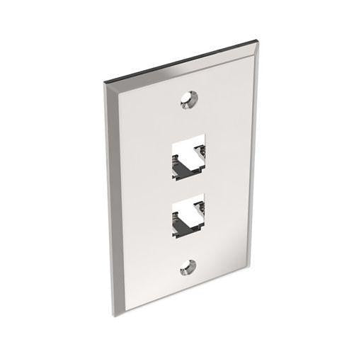 Panduit CFP2SY Stainless Steel Faceplate, 2-Port