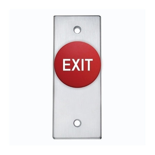 Camden CM-4185RE Spring Return, DPST 1-60 Sec Pneumatic Time Delay, Red Button with \'EXIT\' Engraved in White