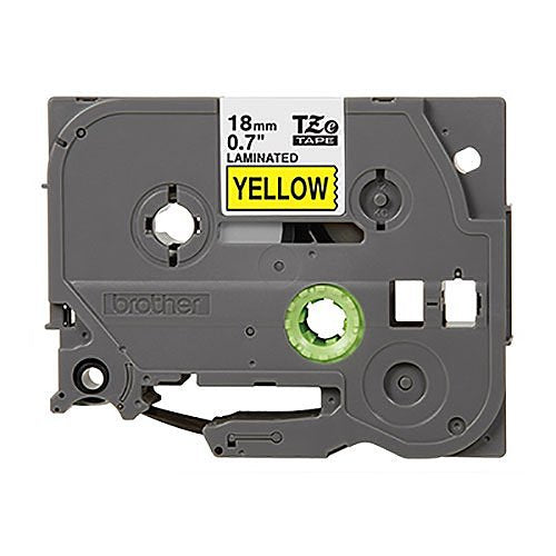 Brother TZE641 3/4" Black Print on Yellow Label Tape