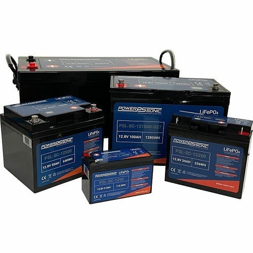 Power Sonic PSL-SC-12200 PSL-SC Series 12.8V, 20.0Ah Deep Cycle Rechargeable Lithium Battery, NB Terminals