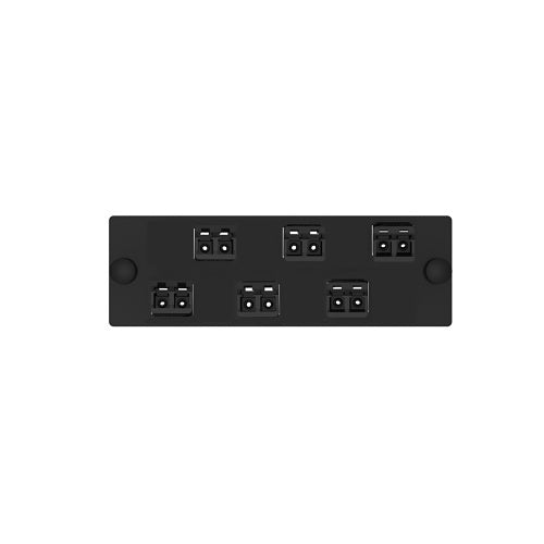 Panduit FAP6WABLDLCZ Opticom Keyed A-Black Fiber Adapter Panel, OM4, 6 LC Duplex