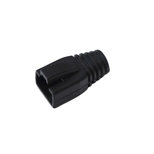 West Penn CN-B0051 CAT6 Shielded and 6A Cable Boots, Black, 100-Pack