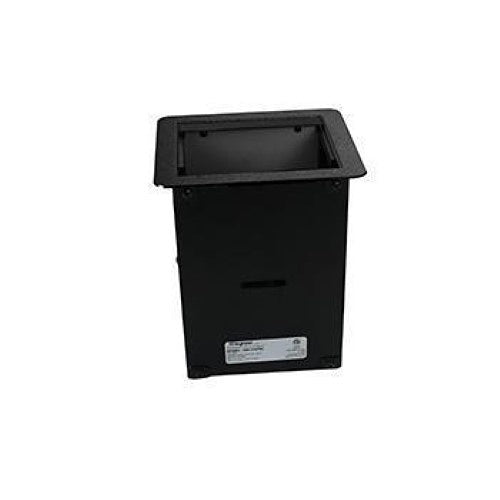 Wiremold TB672AUBKF InteGreat Field Wired AV Table Box with USB, Black, TAA Compliant