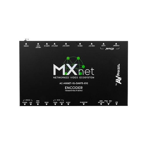AVPro Edge AC-MXNET-1G-DANTE-EV2 MXNet 1G Evolution II Dante Encoder