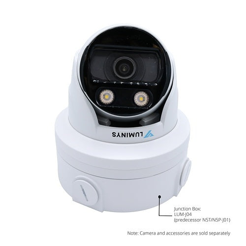 Luminys N5T-4LA2C 4MP LumiLuxSmart IP Turret  Camera, IR, White-Light LED, and Dual-Mode, 2.8mm Lens