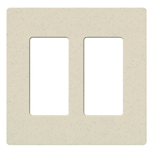 Lutron SC-2-LS Satin Colors 2-Socket Faceplate, Limestone