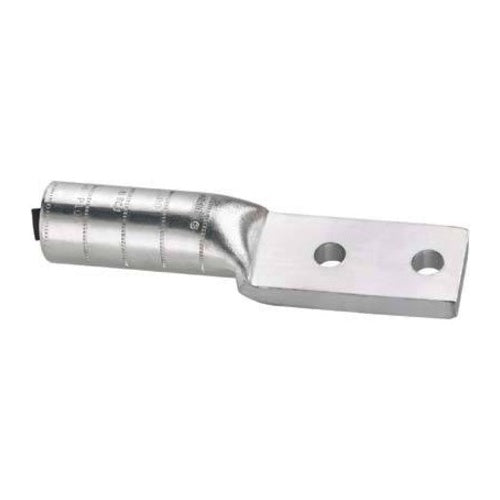 Panduit LAB1/0-12-X Compression Connector Lug, 2-Hole, 1/0AWG, Aluminum