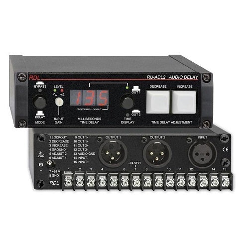 RDL RU-ADL2 1\\" 2-Output XLR Professional Audio Delay