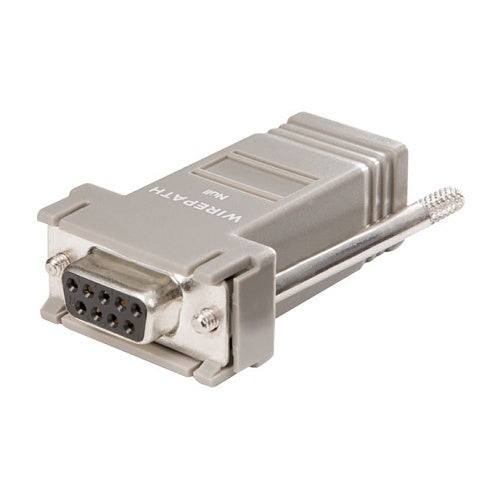 Binary DB9-F-RJ45-NULL DB9 Female to RJ45 Modular Adapter with Null Modem Pinout
