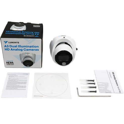 Luminys A3T-5LA2 5MP Dual-Light Analog Turret Camera, Built-in Microphone, 2.8mm Fixed Lens