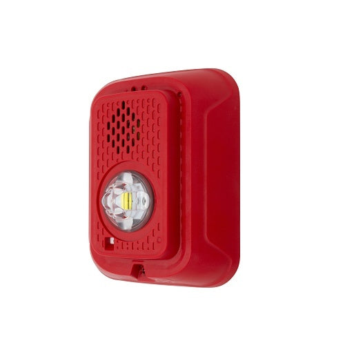 System Sensor P2RLED-P L-Series Indoor 2-Wire LED Horn Strobe, Wall-Mount, Marked PLAIN, Red