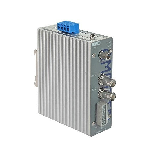 AMG Systems AMGFIB-2VT-3CC-S1A AMGFIB Series 2-Channel CVI / TVI / AHD / CVBS Video Transmitter, 3-Contact Closure, Singlemode 20Km, 1-Fiber, A-Side