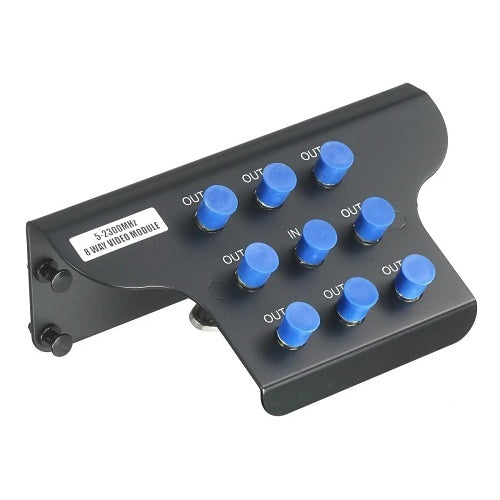 Hubbell NSOVM82G 8-Way Coaxial Splitter Module, 2.3GHz, Black