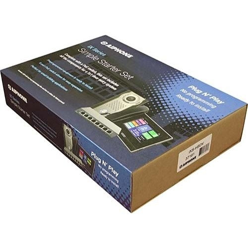 Aiphone IXS-HBDV IX Series Configuration File Plug-N-Play 4-Piece Kit, Includes (1) IX-DV, (1) IX-MV7-HB, (1) 8-Port PoE Switch, (1) USB Drive
