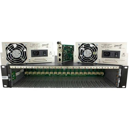 Lantronix ION219-AAMB-NA 19-Slot AC ION Chassis with Redundant AC Power Supply