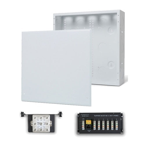 Wirepath KIT-SW-14F-V8TPD 14" Enclosure Kit with Flush Metal Door, 1x6 Telephone, and 1x8 Video Modules