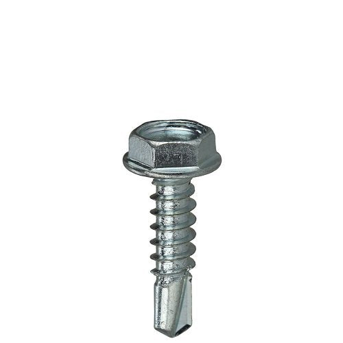 Dottie TEKHW121 #12 1\\" Hex Washer Head Self Drilling Screw, 100-Pack