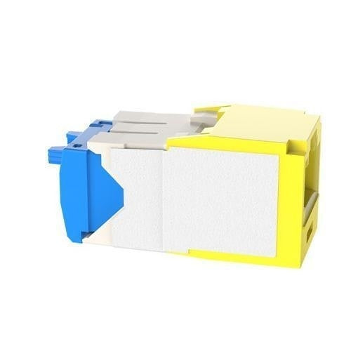Panduit CJK6X88TGYL Mini-Com CAT6a UTP RJ45 TG Keyed Jack Module, Yellow