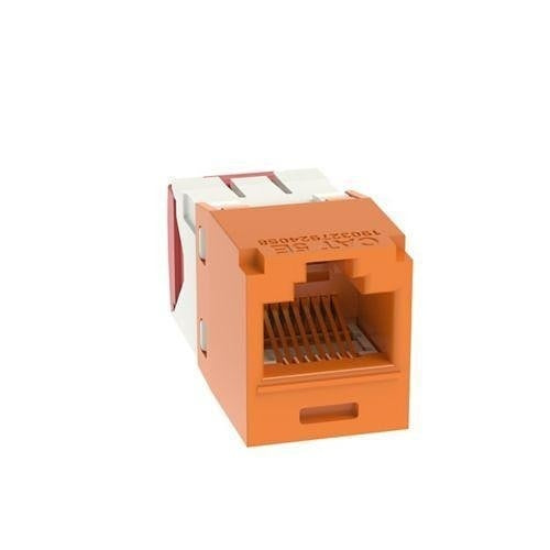 Panduit CJ5E88TGOR Mini-Com Module Cat 5e UTP Keystone Jack, 8 Pos 8 Wire, Orange