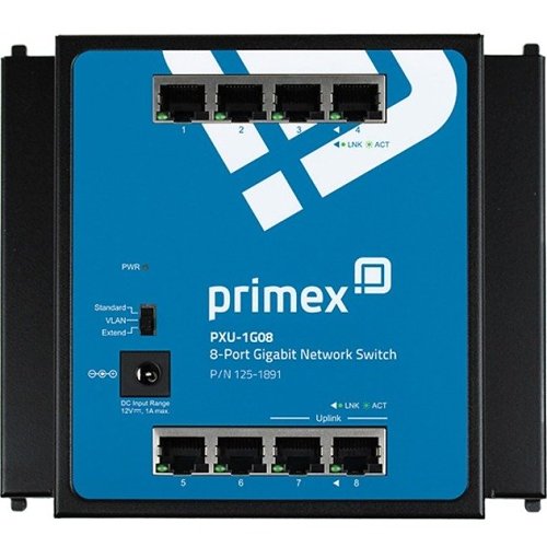 Primex 125-1891 8-Port Unmanaged Gigabit Network Switch (all network) Image of CX-1251891