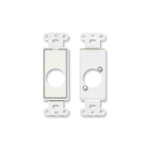RDL D-D1 Single Connector Plate for Standard and Specialty Connectors, White