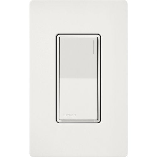 Lutron ST-6ANS-RW Sunnata On / Off Switch, 6A Lighting or 3A 1 / 10HP Motor, Single Pole / Multi-Location, Architectural White