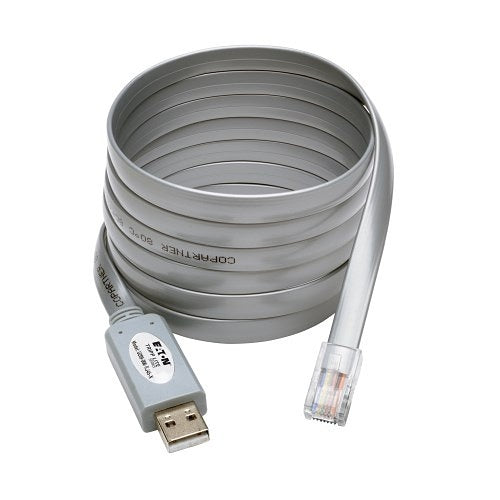 Tripp Lite U209-006-RJ45-X USB-A to RJ45 Serial Rollover Cable (M/M) - Cisco Compatible, 250 Kbps, 6\' (1.83 m), Gray