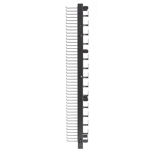 Hubbell VM1218 MAX Series Vertical Cable Manager with Cable Basket, Single-Sided, 12\\" Wide x 18\\" Deep, RR, Black