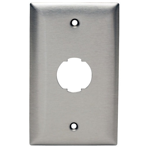 Hubbell HISF11 High-Impact Stainless Steel Faceplate for Single Gang with One Port