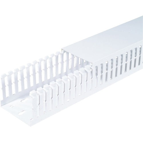 Panduit MC75X100WH2 Cable Duct, Slotted Metric Duct, 75mm x 100mm, PVC
