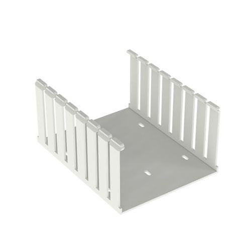 Panduit G6X4WH6 Base Wiring Duct, 6\\"L x 4\\"W, PVC, White