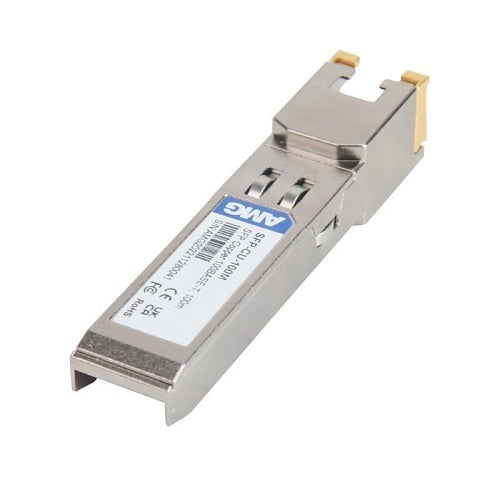 AMG Systems SFP-CU-100M Industrial 100Mb Ethernet SFP Copper, 10/100BASE-T RJ45 Port, 100BASE-X SFP Interface, 100m